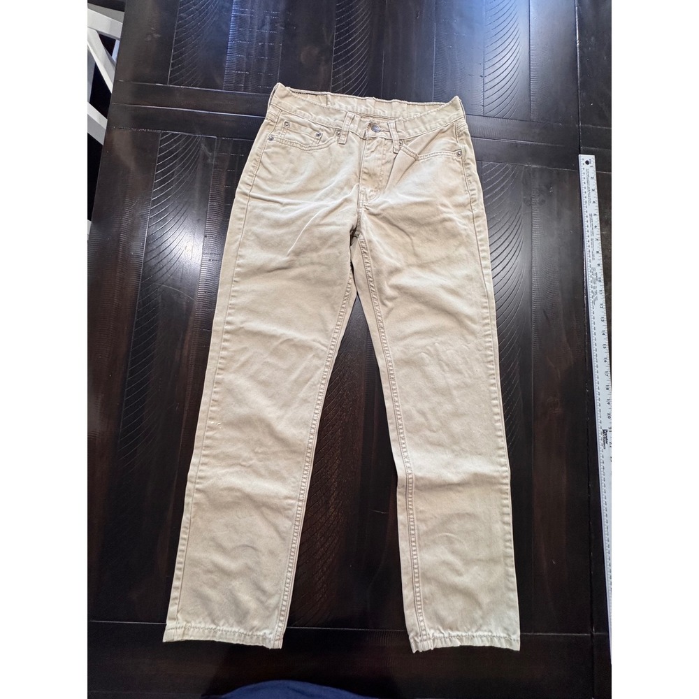 Levis 511 Slim Fit Khaki Tan Pants Boys Size 29x30 WaterLess 5 Pocket Trousers